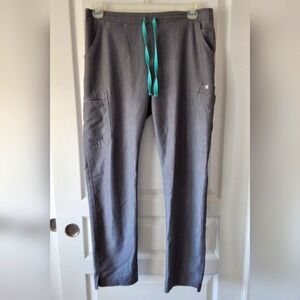 Figs Medium Technical Collection‎ Charcoal Drawstring Waist Scrub Pants Medical